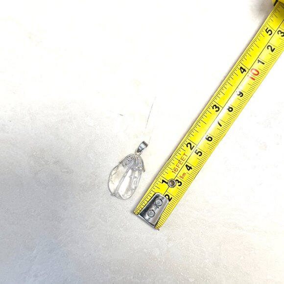 2/$20, Natural Clear Quartz Pendant, Large Tumbled Genuine Gemstone Pendant - Picture 9 of 11